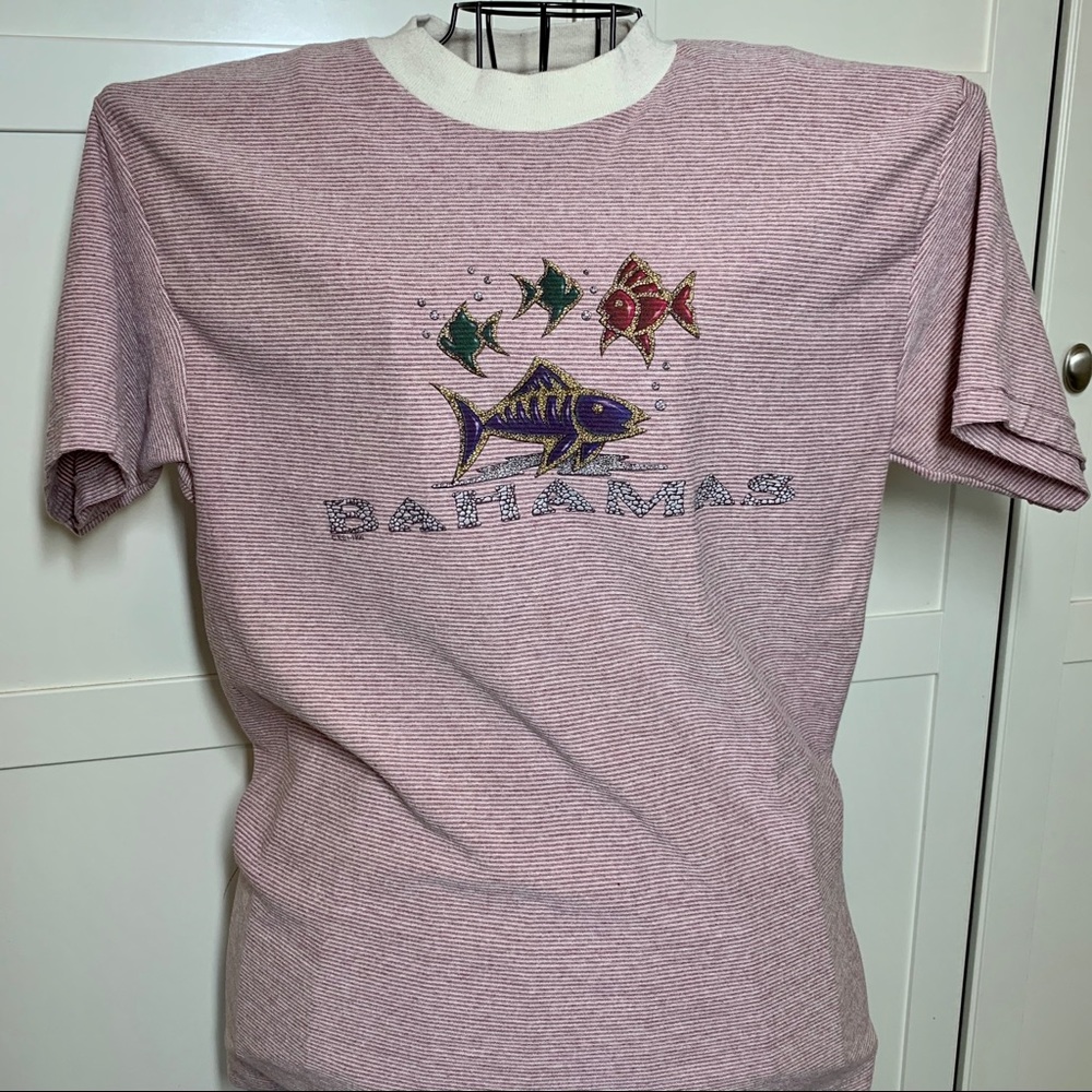 VTG Bahamas Striped Shirt Mens Large 1999